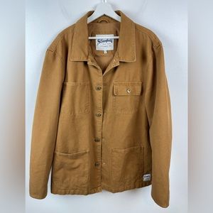 The Stronghold Canvas Brown Chore Jacket Collard Mens Size 2XL